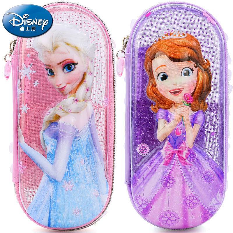Children's Stationery Box Girls Go to School Frozen Princess Pencil Bag Grade One Pupils' Pencil Box