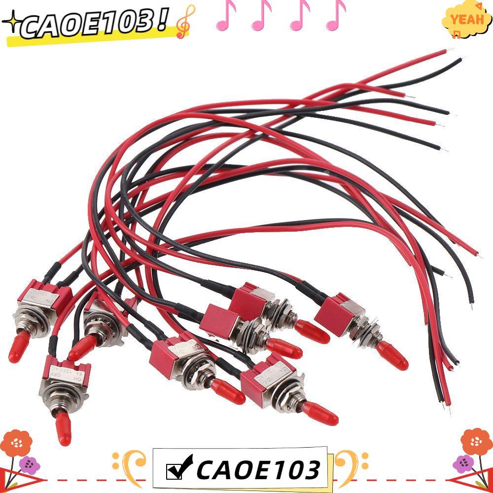 CAOE 1/8 ชิ้น Miniature Toggle สวิทช์, MTS-101 2 ตําแหน่ง 2 Pins Mini Toggle สวิทช์, สวิทช์ AC 125V 
