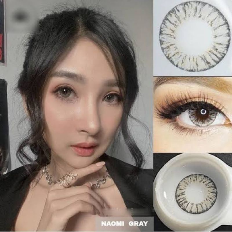 คอนแทคเลนส์ รุ่น Naomi By kitty kawaii สีเทา/ตาล Gray/Brown มีค่าสายตา (0.00)-(10.00)