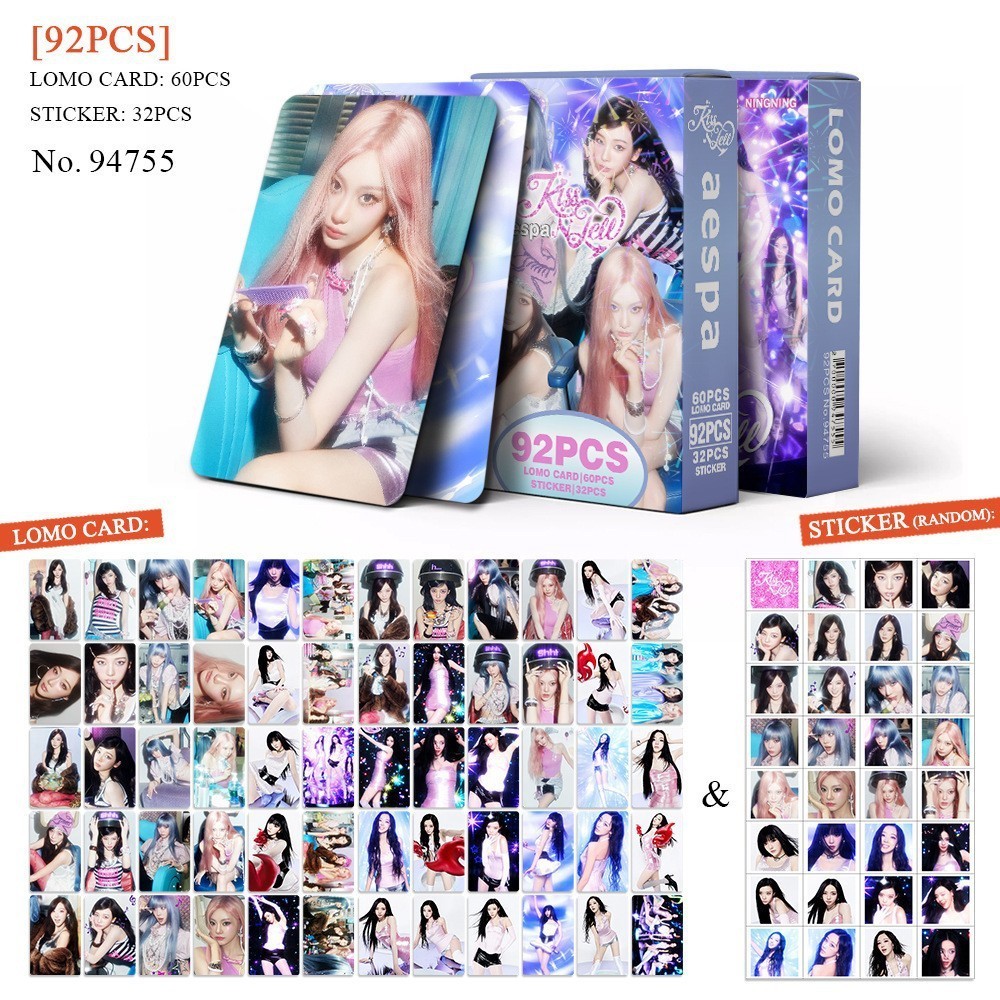 92 AESPA มินิอัลบั้มญี่ปุ่น KISS N Star KPOP สินค้า LOMO Collection Photocard
