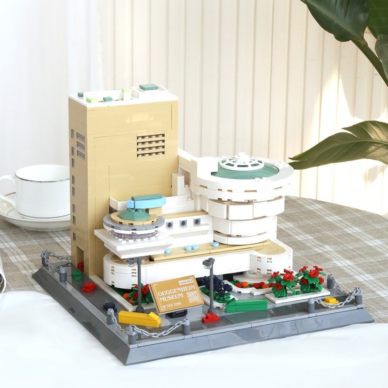 Wanger Building Blocks 5242 ใหม่ Guggenheim Museum Street View Building ของเล่นเด็กประกอบอาคารบล็อก