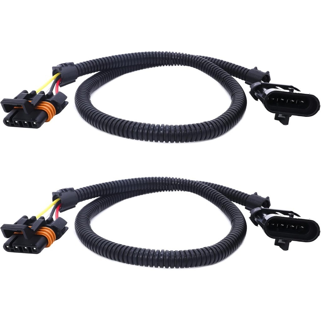 HiSport 4 Pin 4-Way Header Extension สายไฟ 24 "สายรัด 2 PCS สําหรับ O2 Sensor ใช้งานร่วมกับ Camaro F