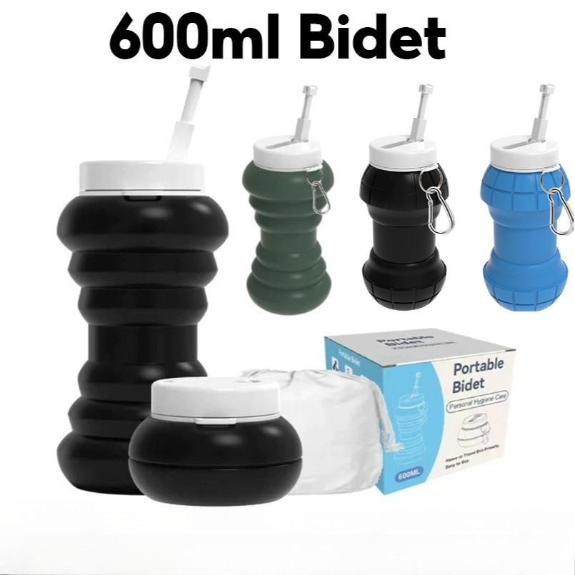 Travel-Collapsible Portable Bidet Sprayer  for Personal Hygiene Cleaning 600ml Folded Travel Shattaf