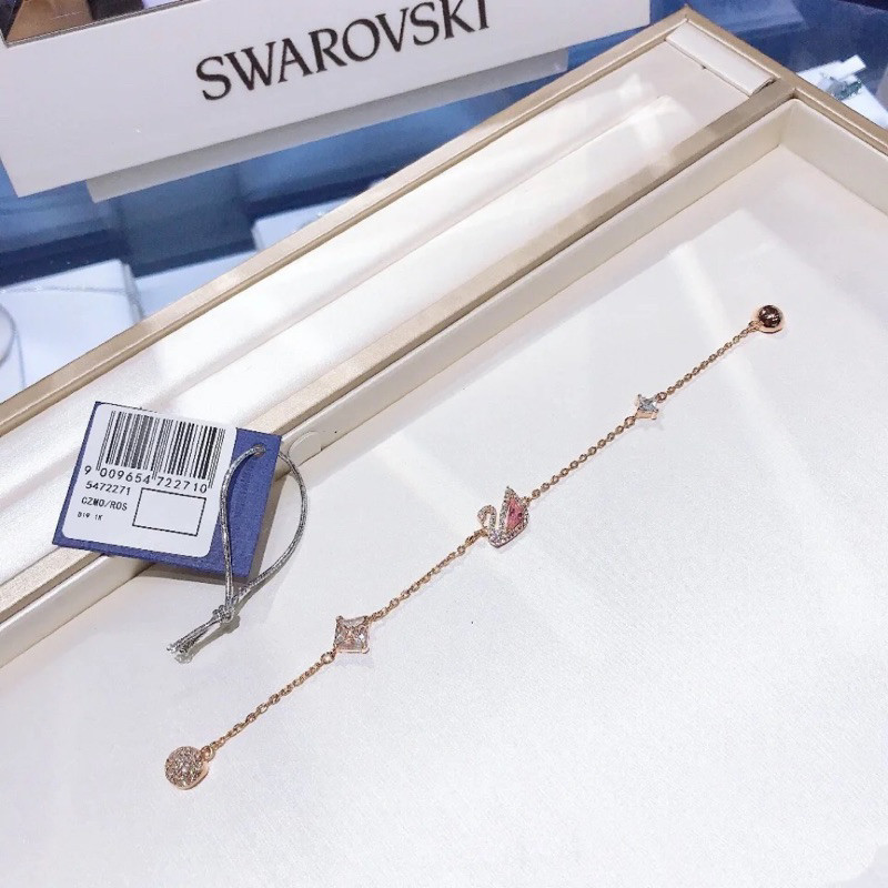 พร้อมส่งทีไทย [ของขวัญ] Swarovsk DAZZLING SWAN Swan Women's Necklace Clavicle Chain Minority Light L