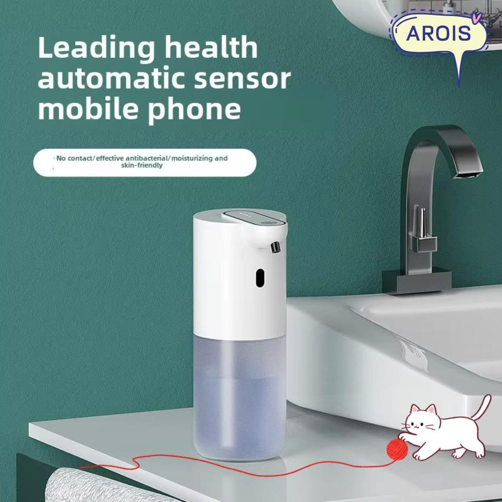 AROIS ที่จ่ายสบู่โฟม, ระบบอัตโนมัติ แบบพกพา ตู้กดสบู่เหลวอัจฉริยะ, 400มล ความจุขนาดใหญ่ ปั๊มสบู่โฟมเหลว
