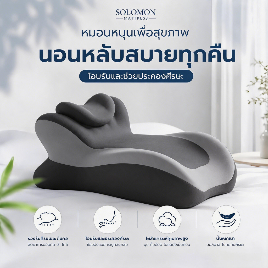 หมอนรองคู่รักอเนกประสงค์ + หมอนรองคอสุขภาพและหมอนอิง ดีไซน์ระบายอากาศ ช่วยรองรับคอ-หลัง พักผ่อนเต็มที่ COD pillow