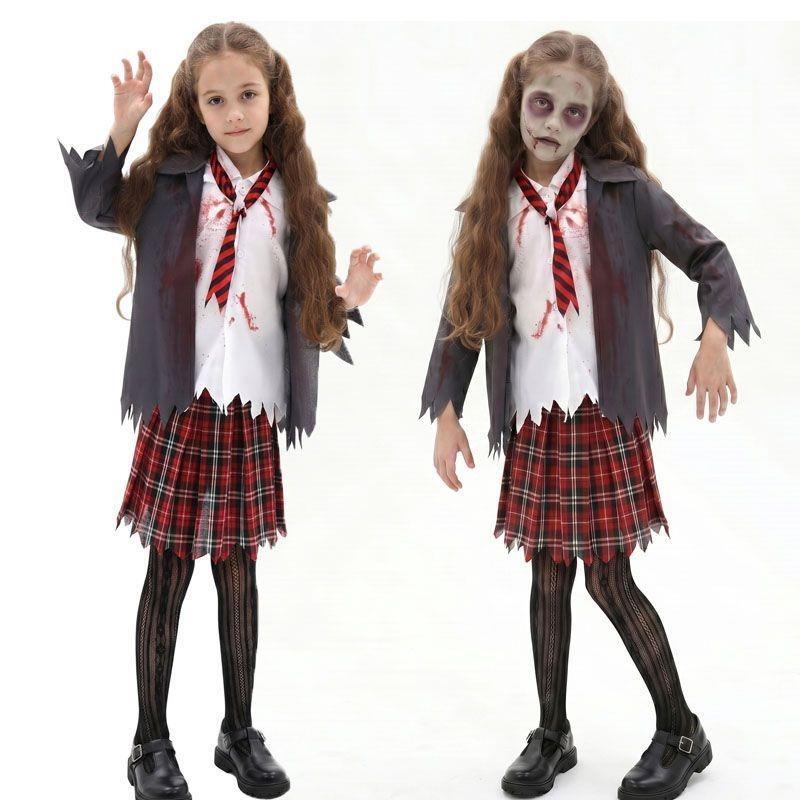 สินค้าใหม่สาว Zombie เครื่องแต่งกายฮาโลวีน Jk หญิง High School นักเรียน Zombie cos Party Living