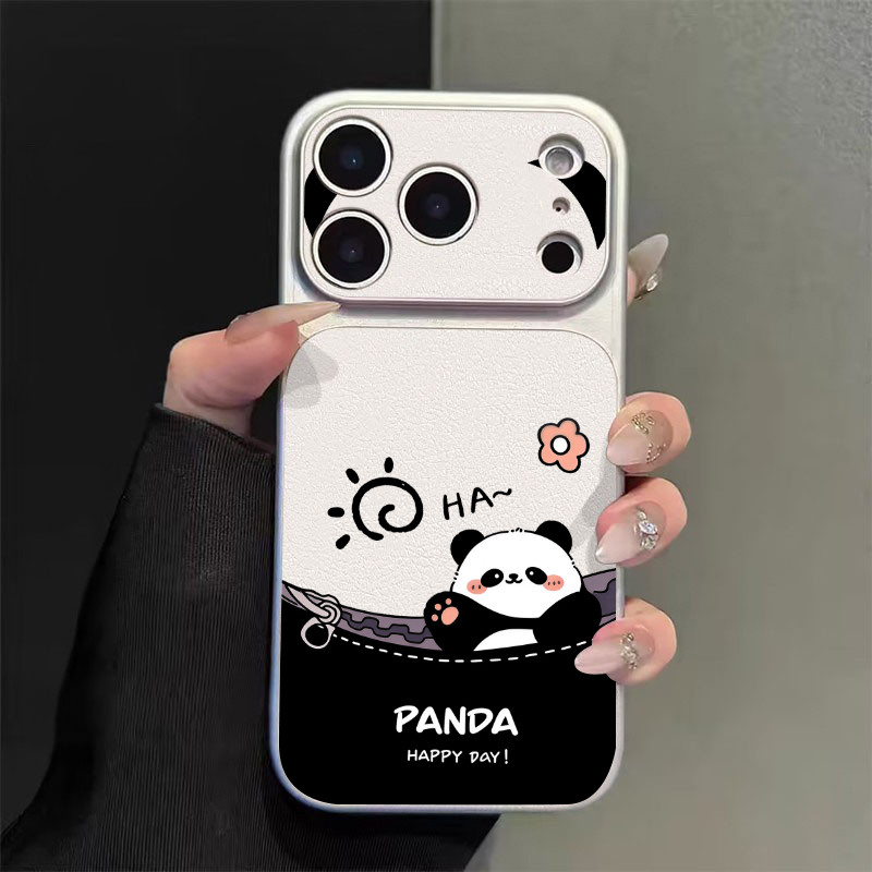 เคสมือถือ IPhone 13 15 11 17 16 12 14 ProMax แพนด้ากระเป๋า 7 8Plus XR X XS Max