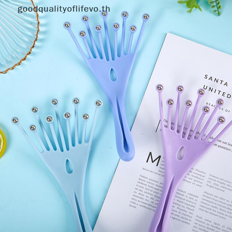 L&Z Head Massager Scalp Ne Comb Roller Five Finger 9 Claws Steel Ball Hand Held Relax Spa Hair Care 