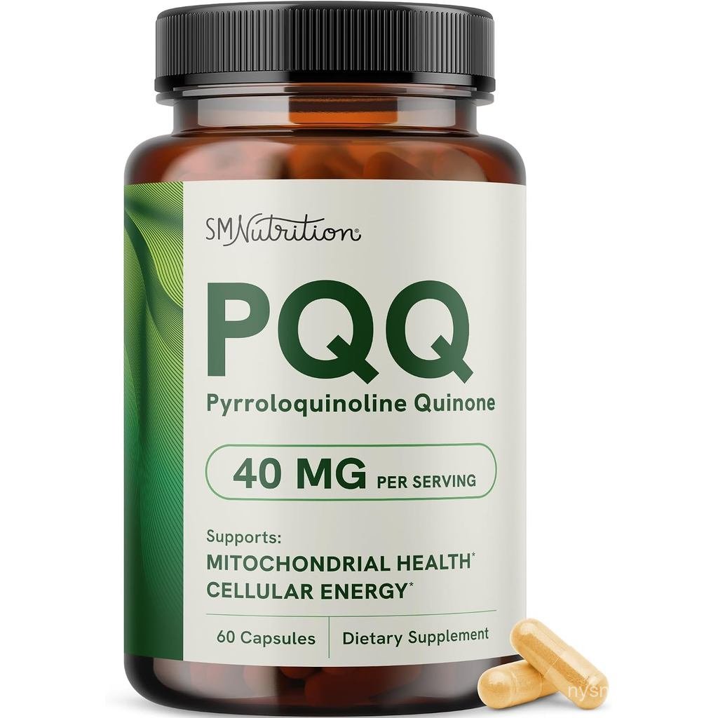 PQQ อาหารเสริม 40 MG, Pyrroloquinoline Quinone, 60 แคปซูล