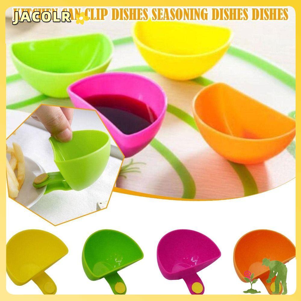 JACOLR Dip Clip Bowl, Multi-On Spices Dip Container Bowl,พลาสติกสีสัน Gadgetsในครัว