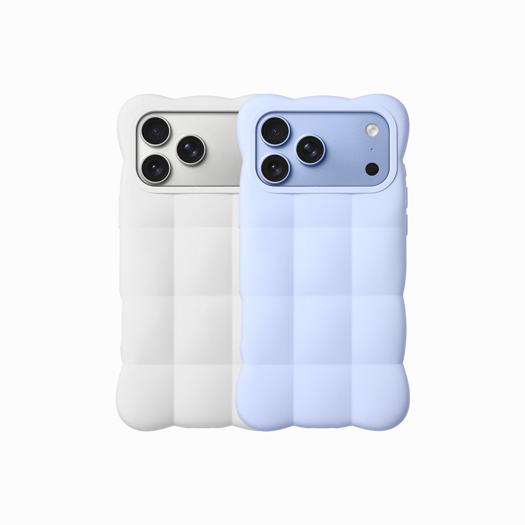 QUMI QUMI พัฟสแควร์กรณีเหมาะสําหรับ iPhone18promax เคสโทรศัพท์ Apple 18promax Apple 18pro ฝาครอบ 17 