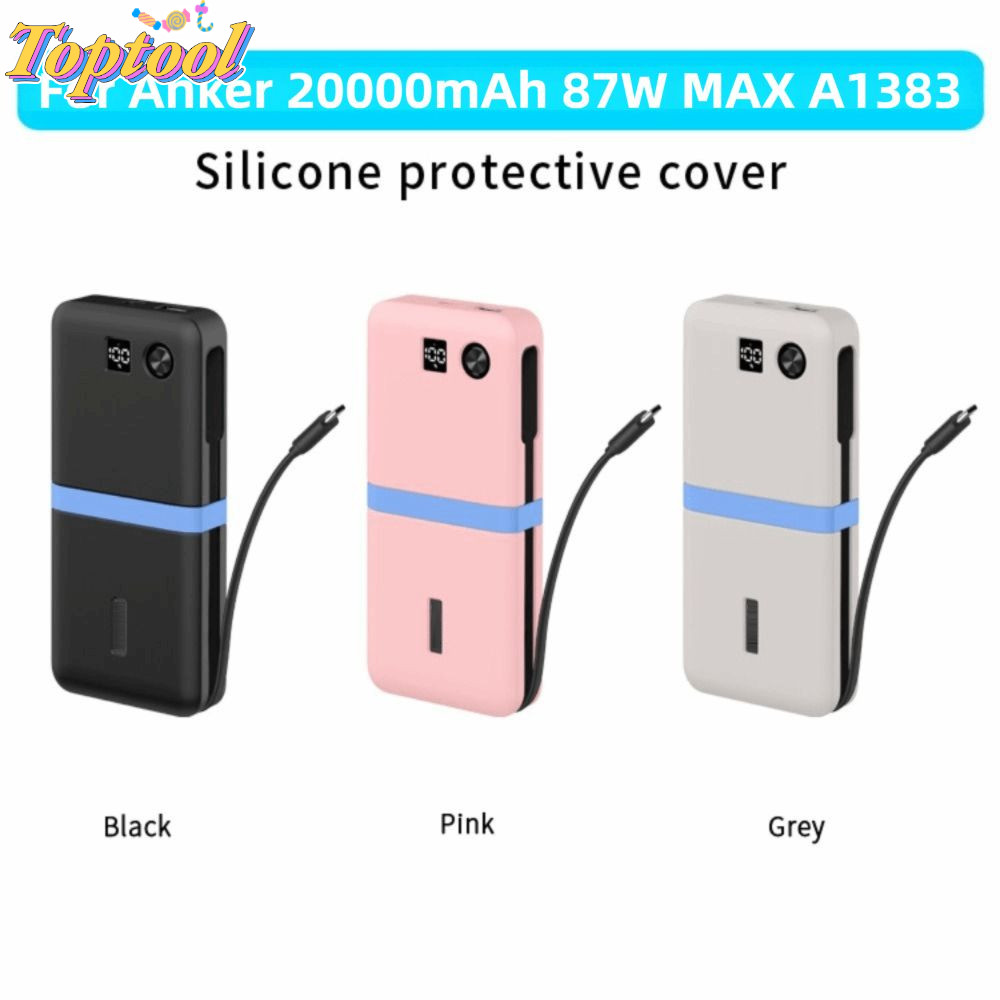 TOPTOOL แบบพกพา Charger ป้องกัน,ซิลิโคนกันกระแทกกระเป๋า,พรีเมี่ยม A1383 Soft Anti Drop ฝาครอบป้องกัน