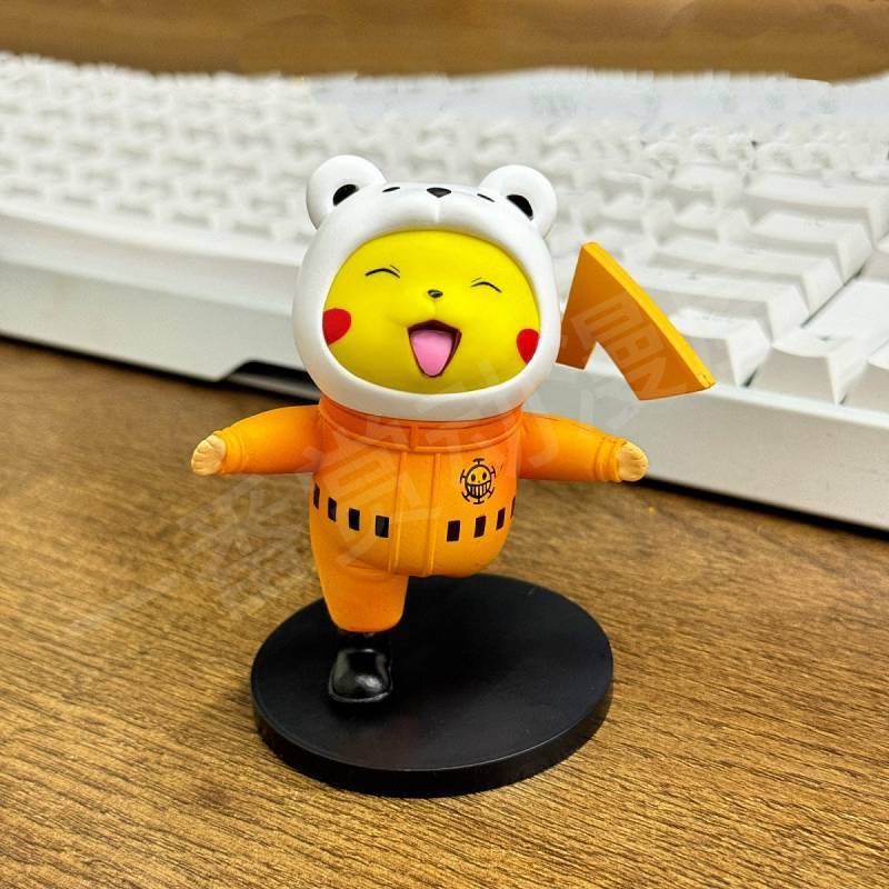 One Piece GK Pikachu Cos Beibo Bear Costume Cute Hand-Made Car Car Creativity Cute Model Decoration 