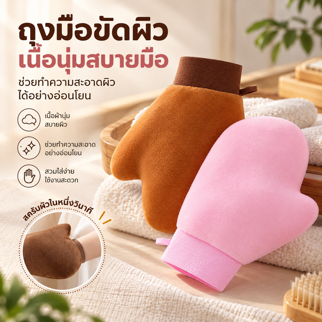 ถุงมือยางกันน้ำ ถุงมือล้างจาน ถุงมืองานบ้าน ทำความสะอาด ยืดหยุ่น ทนทาน 21x16ซม. A00260