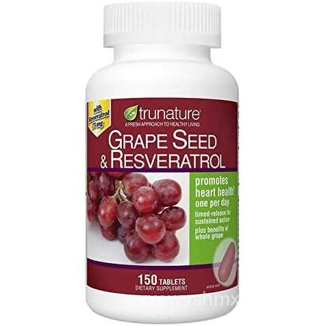 เมล็ดองุ่น Trunature และเจล Resveratrol 250-Count