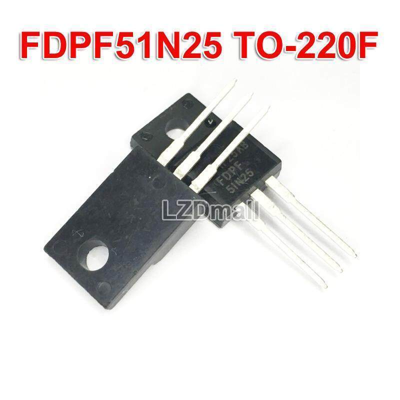 5pcs FDPF51N25 TO-220F FDPF 51N25 TO220F 250V/51A N-Channel MOSFET ทรานซิสเตอร์ใหม่ IC