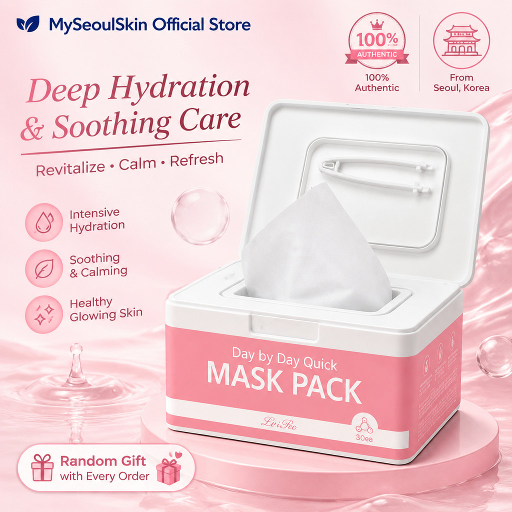 Leer Day by Day Quick Mask Pack Collagen 30ea มาส์กหน้าเกาหลี 1 สกินแคร์เกาหลี Daily Beauty Care Oli