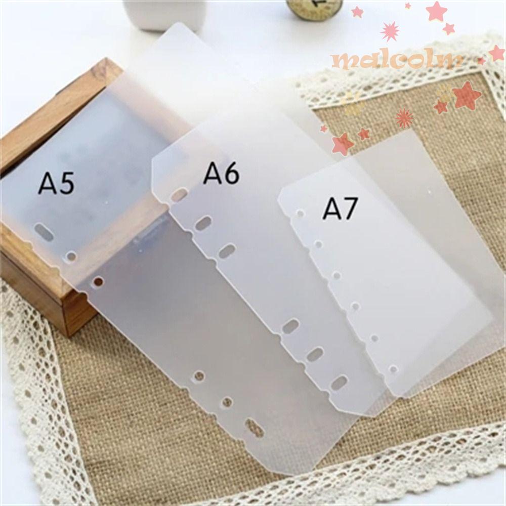 MALCOLM Loose-leaf Divider กระดาษด้านใน Matte Universal Board Page Transparent Notebook Accessories 