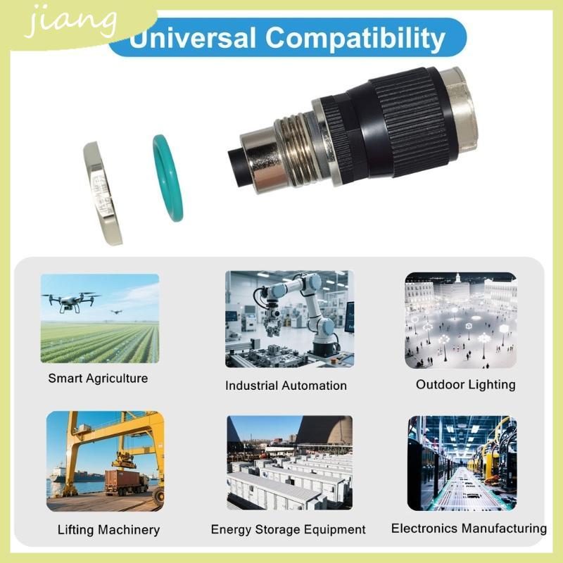 JN 12 มม. 8Pin A ประเภท RJ45 อะแดปเตอร์อุตสาหกรรมกันน้ําก่อสร้างสนับสนุน Cat6