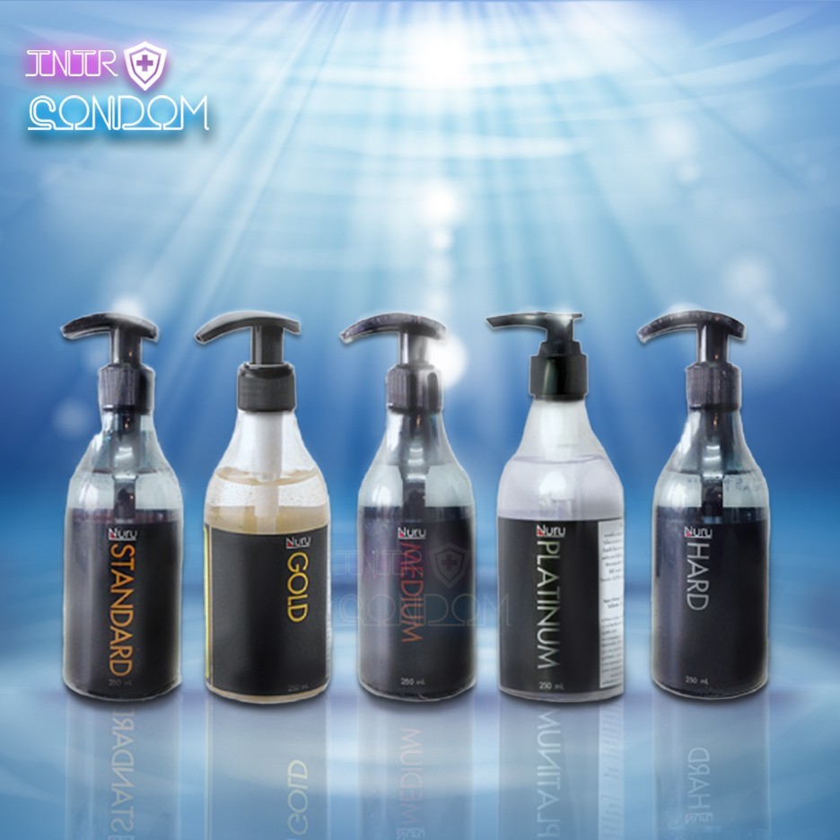 Nuru gel เจลหล่อลื่นนูรุ ขนาด 250ML. รวมรุ่น 5 สูตร Hard, Medium, Standard, Platinum, Gold. New