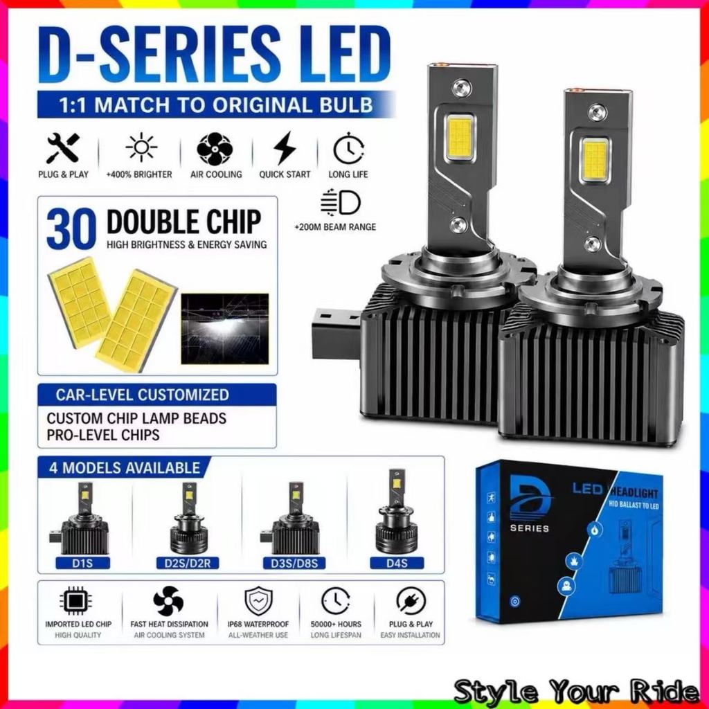 2PCS D-Series รถ LED 1:1 Match ไฟหน้าไฟหน้า D1S D2S D3S D4S D5S D8S Super Bright Canbus LED PLUG & P
