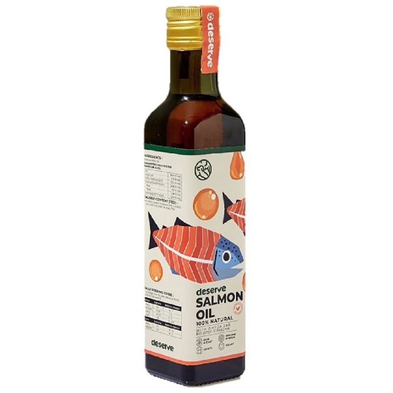 Deserve ดีเสิร์ฟ น้ำมันแซลมอน สำหรับสัตว์เลี้ยง 230 ml Deserve Salmon oil for pet 230 ml