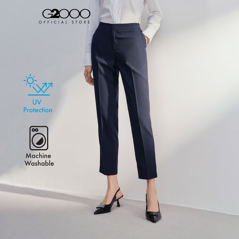 G2000 กางเกงสูทสำหรับผู้หญิง ทรง Ankle Cigarette Shape รุ่น 4625127679 NAVY