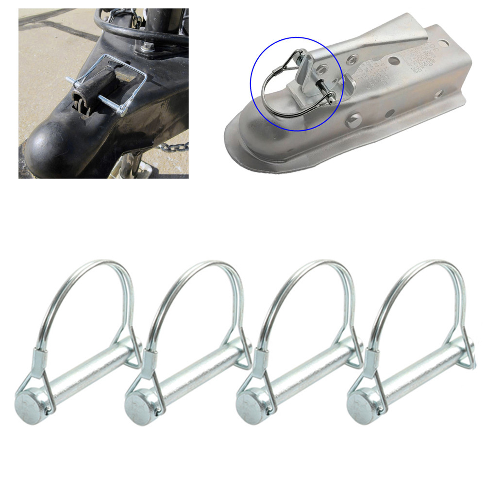 UTIA⭐4x M8*70 มม.Trailer Coupler Hitch Pin Lock D Shape Heavy Duty ลากจูงความปลอดภัยล็อค
