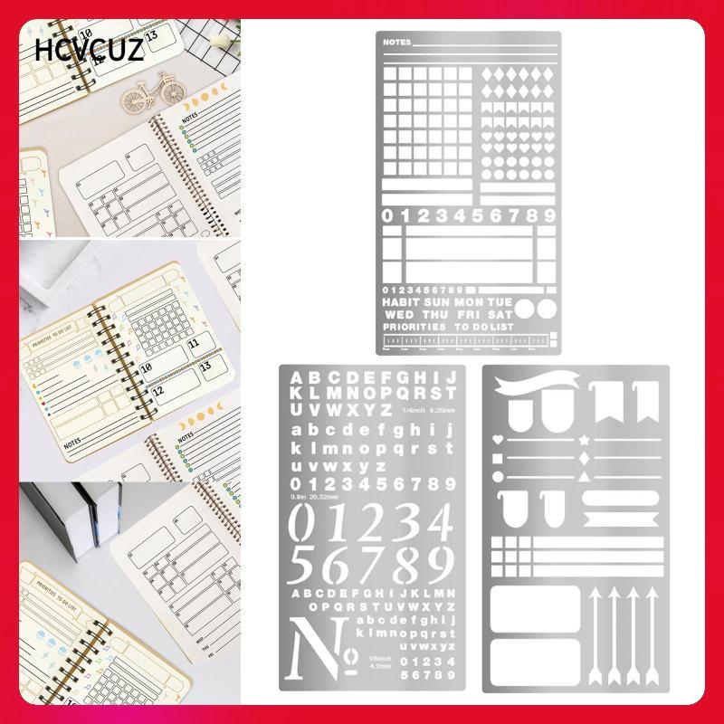 Lohobby Metal Journal Stencil Journal Supplies Drawing Stencil Template สําหรับ Journaling
