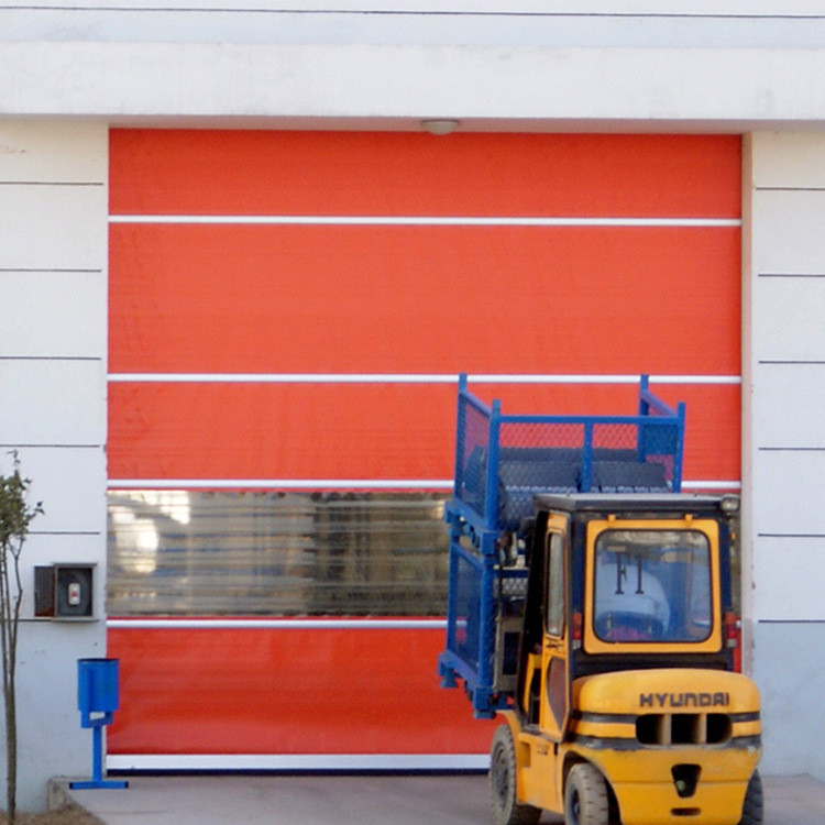 Logistics Warehouse Fast Lifting Cloth Curtain Door Clean Workshop PVC High-Speed Door Servo System 