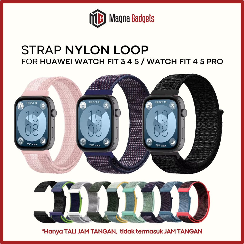 สายนาฬิกาแบบห่วงไนลอน Huawei Watch Fit 5 Pro Fit 4 / 4 Pro / Fit 3 | Huawei Watch Fit 3 Fit 4 Fit 4 