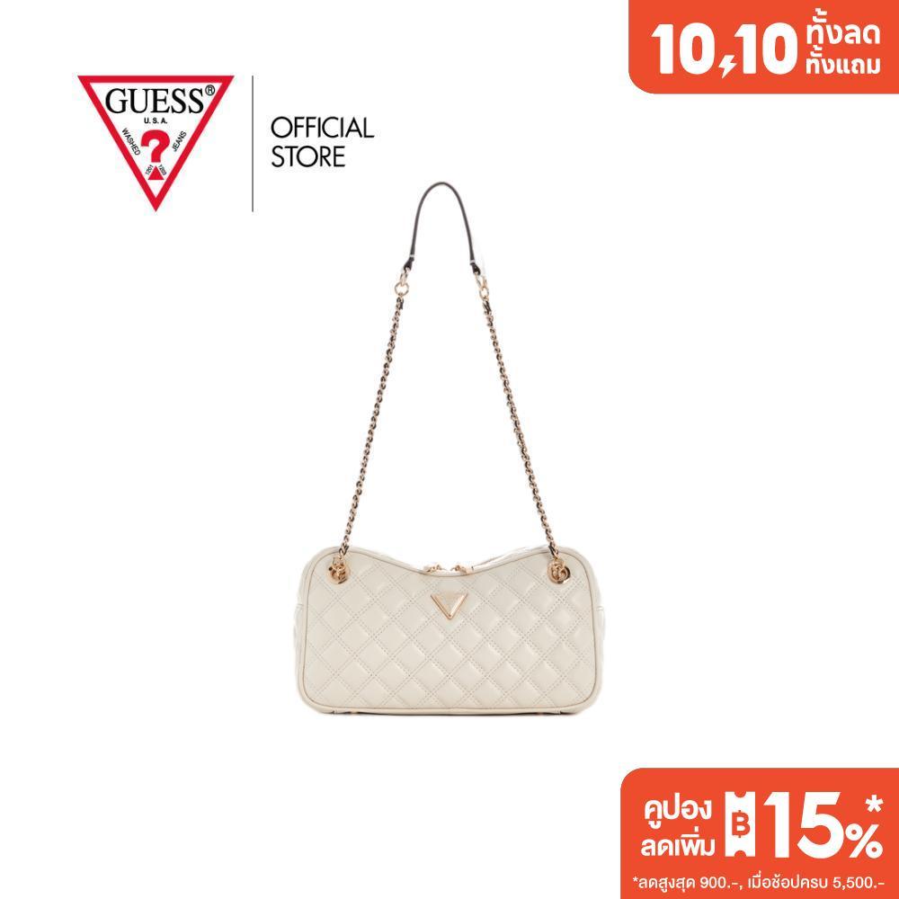 GUESS حقيبة كتف GIULLY II ‏Satchel — بيج — صورة 2