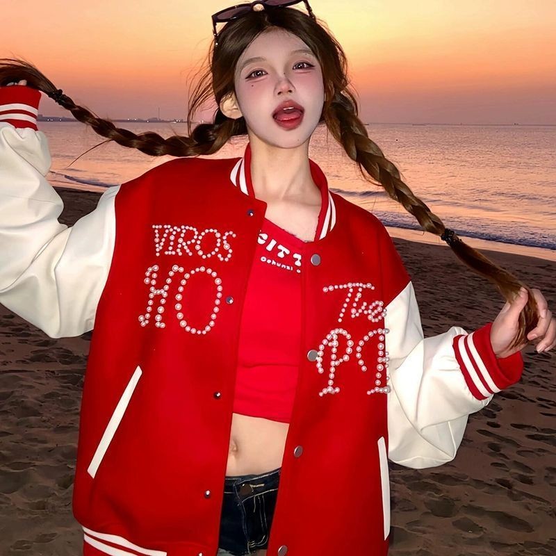 Woolen Fabric#Red and Black2025JK030Code NEW2XL2025P58new23M Embroidered Leather Patchwork Towel V1Z