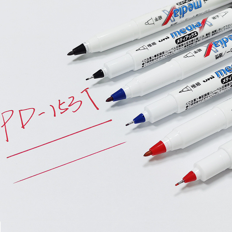 Uni Mitsubishi CD Pen PD-T Quick-Drying Double-Headed Oily Marker กันน้ํา Fine-Head Marker MARKER 25