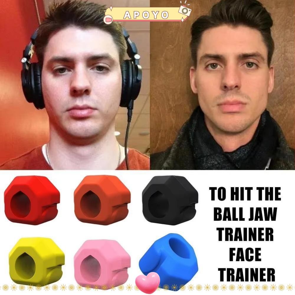 APOYO Jawline Exerciser, Anti-stress Silicone Jaw Trainer, BPA Free Gum Tablets Exerciser Shaper Fac