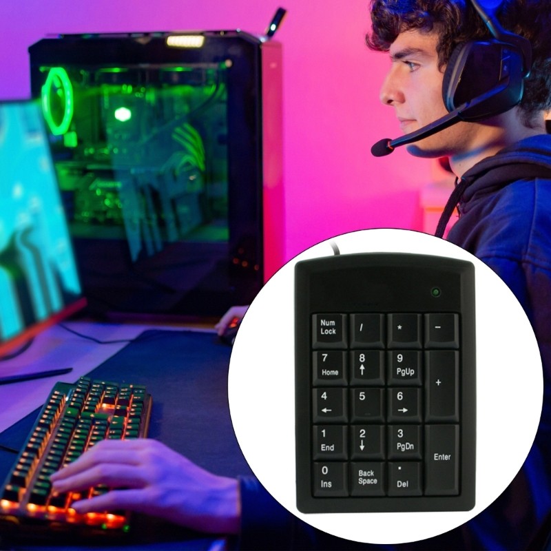 Orangesea แผ่นรองตัวเลข USB PS2s แบบพกพา Silents Key USB PS2s สําหรับใช้ในการเดินทางเพื่อธุรกิจสํานั