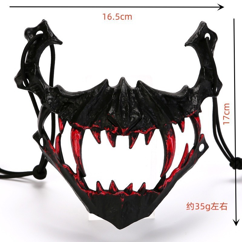 KuradoみとFierce Tiger Mask Anime Cosplay Resin Mask Dragon God Tengu Yaksha Oni Xuanwu Face Mask