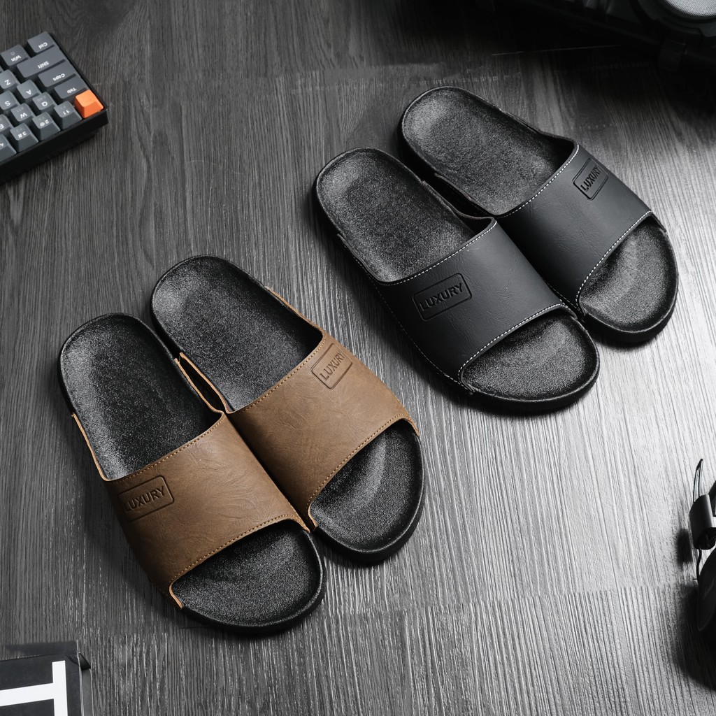 [รองเท้าแตะ Ergonomic] พื้นต่ํา หนังวัวปากกา Luu คุณภาพสูง พื้นยางหยาบกันลื่น