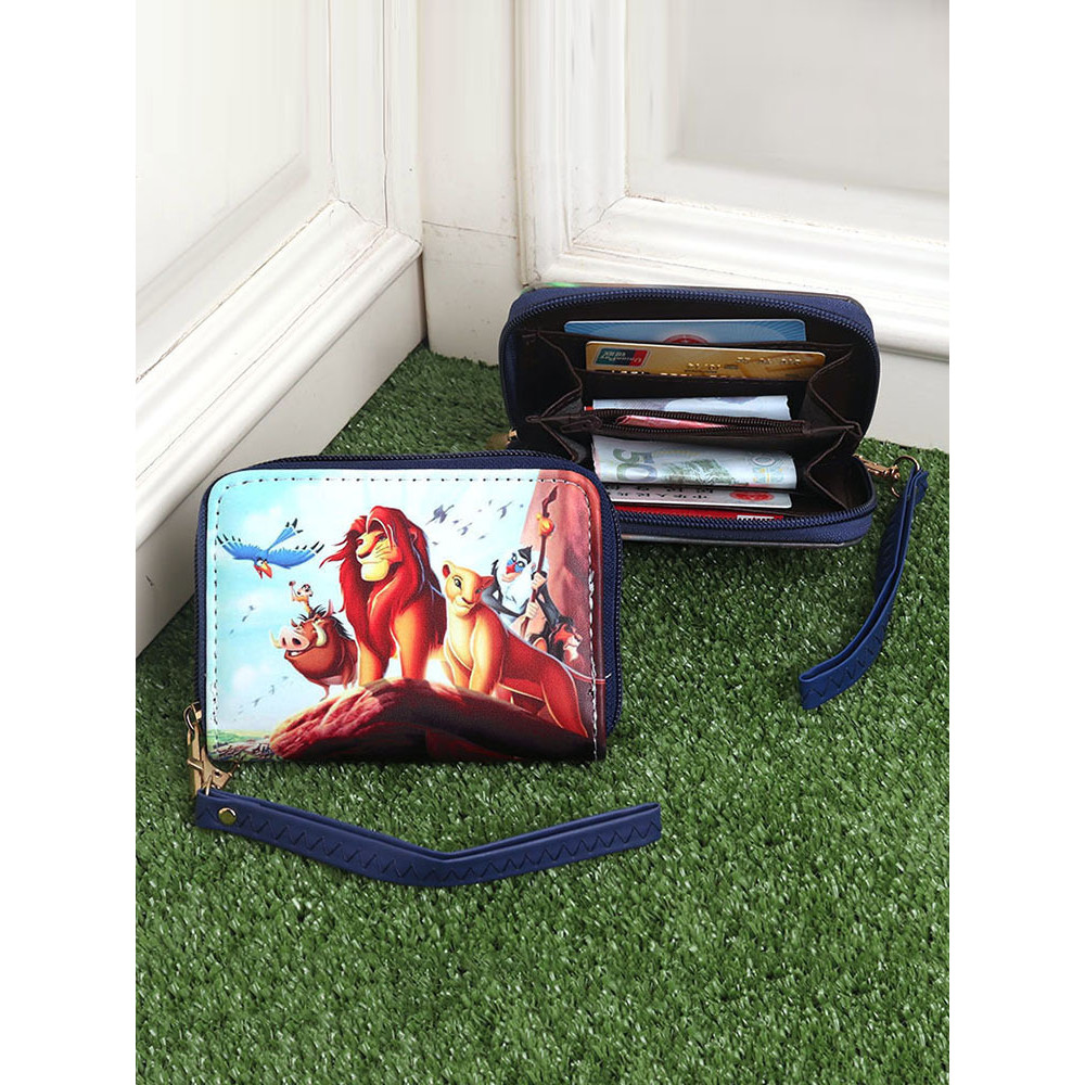 卡通心菜子王男童女童小包带卡男女士女士女士女童手提包การ์ตูน Lion King Boys and Girls Small Wallet with Card Slot hengzovq9401.