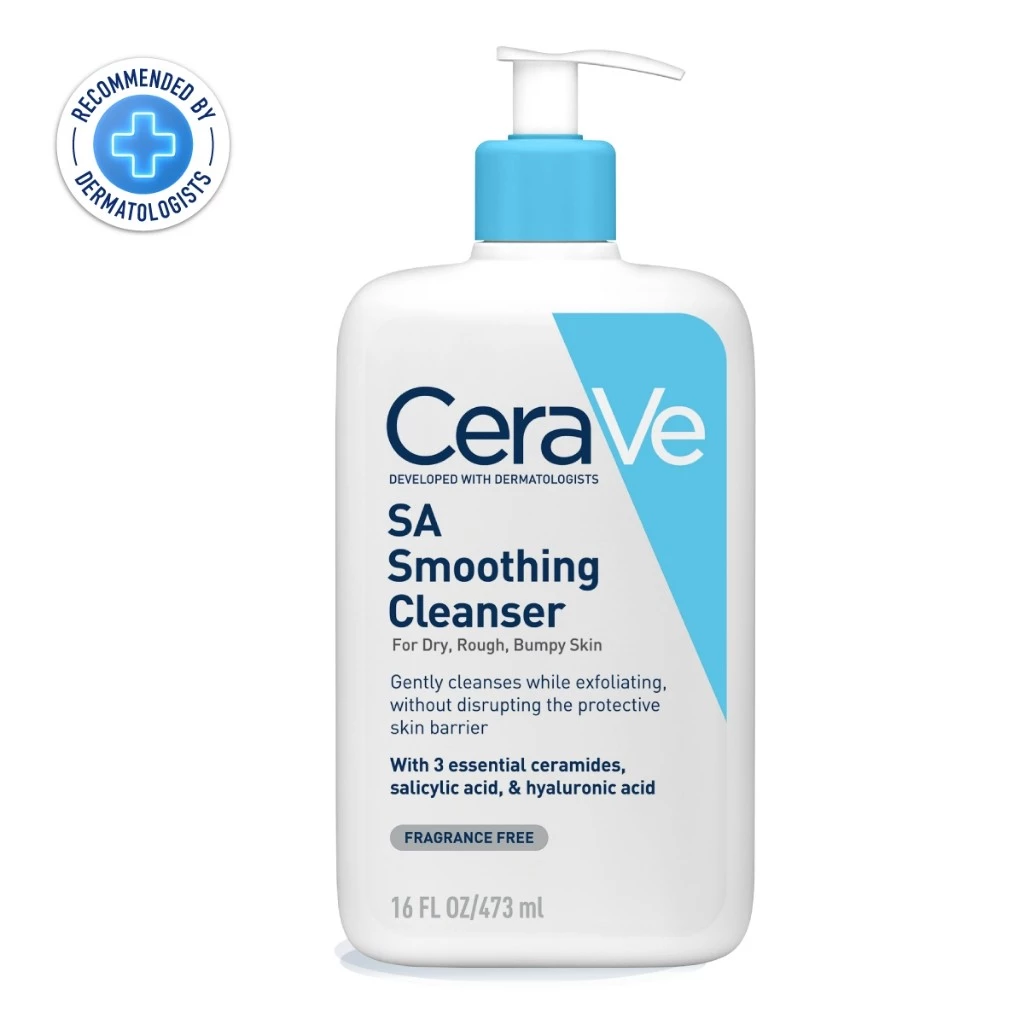 เซราวี CERAVE SA Smoothing Cleanser เอสเอ สมูทติ้ง คลีนเซอร์ผลิตภัณฑ์ทำความสะอาด สำหรับผิวหยาบกร้าน ไม่เรียบเนียน 473ml. thumbnail 3