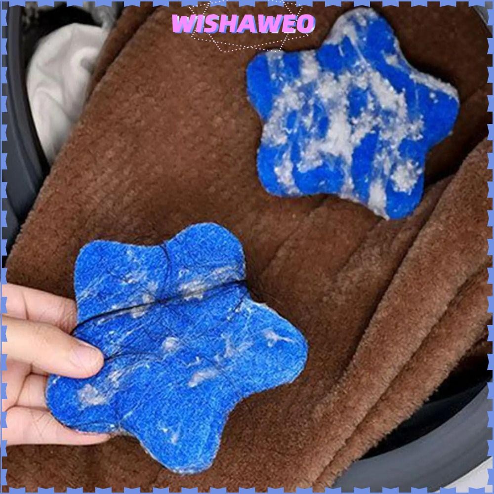 WISHAWEO Pet Hair Remover สําหรับซักรีด, Star Shape Reusable Laundry Pet Hair Catcher, ทนทาน Multi-P