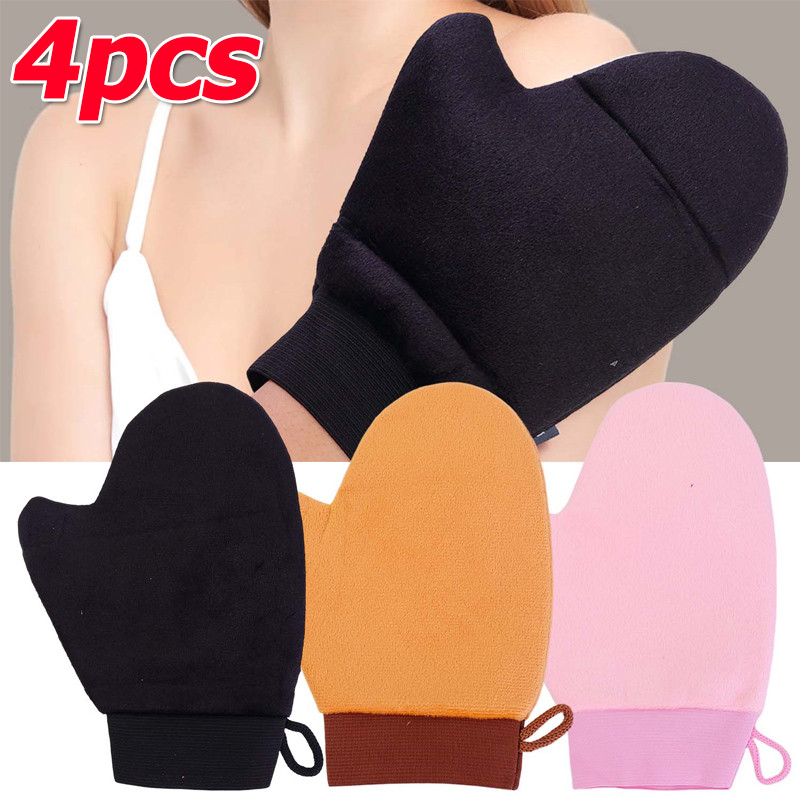 ถุงมือโลชั่นบํารุงผิว 1/2/4 ชิ้น / Soft Plush Self-Tning Mitt / ป้องกันมือเหนียว Applicator