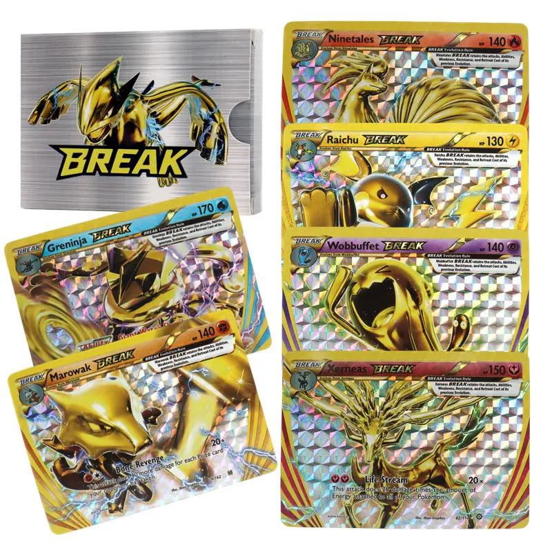 35 ชิ้น Pokemon TCG XY Break การ์ด Golden Arcanine Ho-Oh Lugia Greninja Trevenant Rare Card Collecti