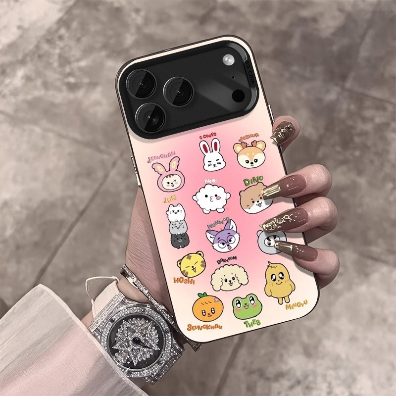 Seventeen ตัวอักษร 02 ออกแบบเคสโทรศัพท์ IMD เคสโทรศัพท์สําหรับ IPhone 17 16 15 14 13 12 11 Pro Max P