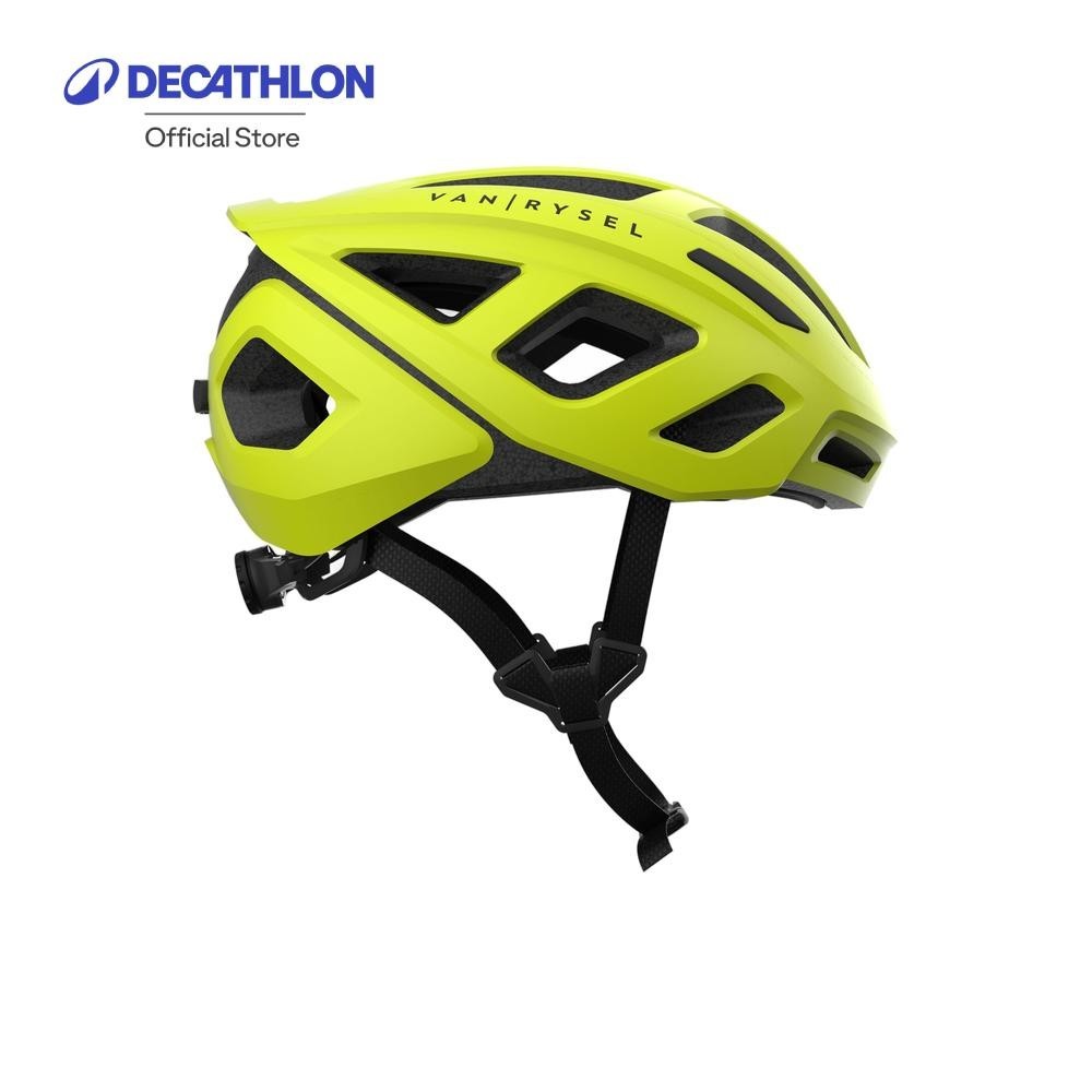 Decathlon RoadR 500 Road Cycling Helmet - Neon Yellow หมวกกันน็อคสำหรับการปั่นจักรยานรุ่น RoadR 500 
