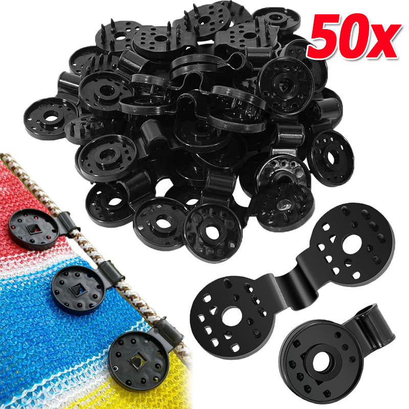 10/30/50 ชิ้นเรือนกระจก Shade ผ้า Fix Clamps/กลางแจ้ง Sun Shade ผ้า Heavy Duty Lock Grips
