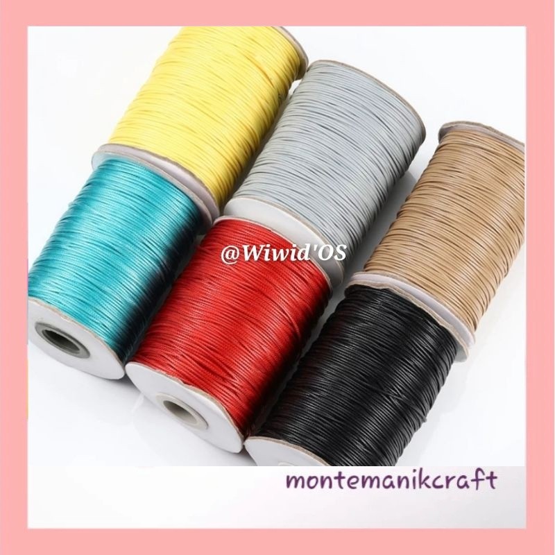 BEAD (1 เมตร) PLAIN KOREAN LEATHER ROPE 2 MM MONTEMAIL CRAFT