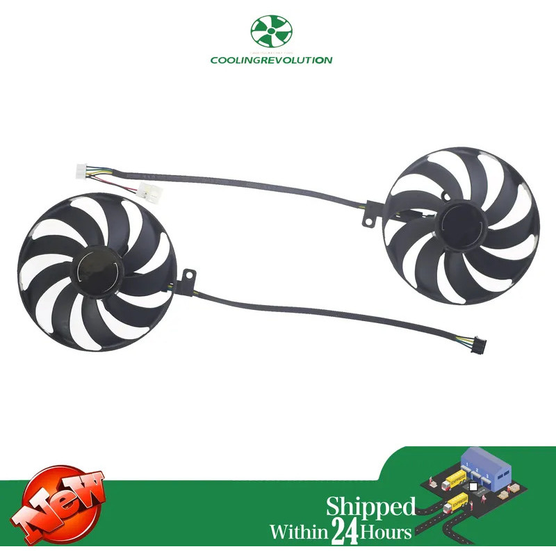 87 มม.RTX2060S RTX2070S RTX2080S พัดลมการ์ดวิดีโอสําหรับ ASUS Dual RTX 2060 2070 2080 SUPER EVO GPU