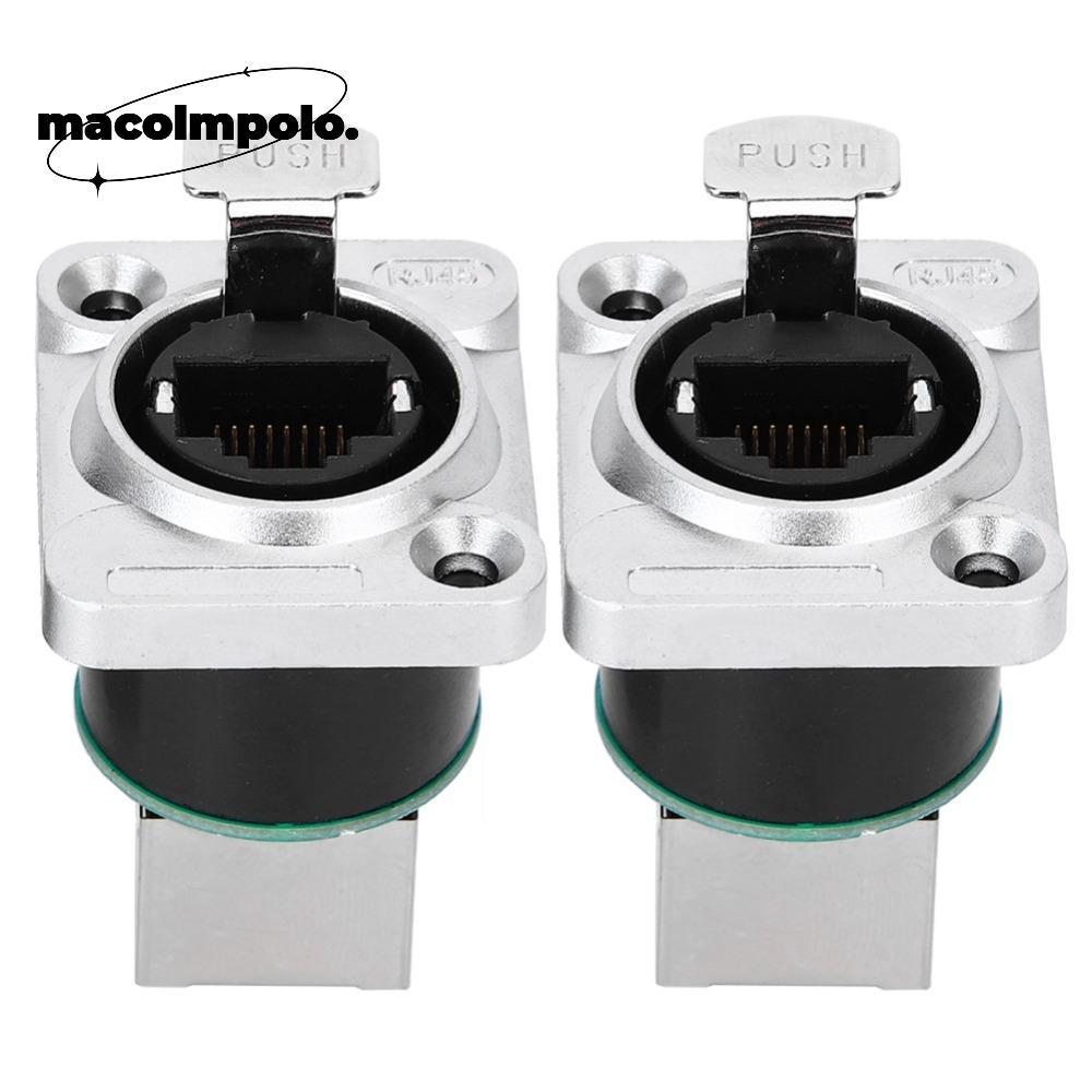 2 ชิ้น RJ45 ปลั๊กการบิน,สารหน่วงไฟสังกะสีอัลลอยด์ชุบโครเมี่ยมเชลล์ RJ45 มุมเชื่อมต่อ,ทนทาน 8P8C อินเ